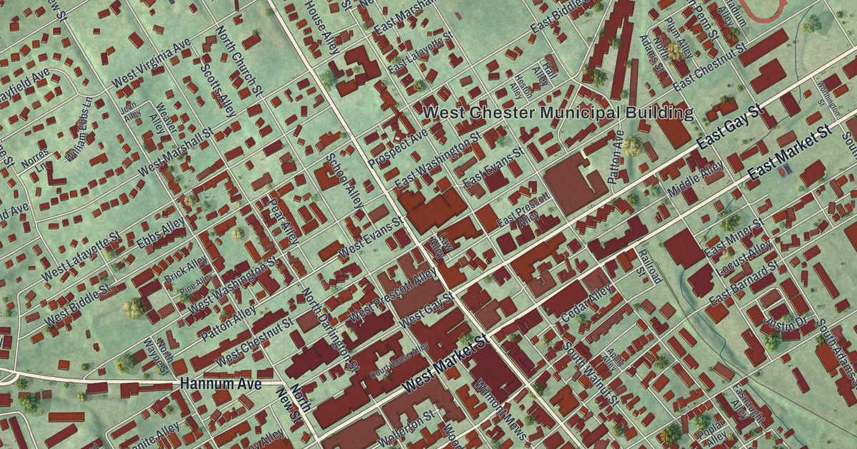 Map of West Chester, Pennsylvania in 2026