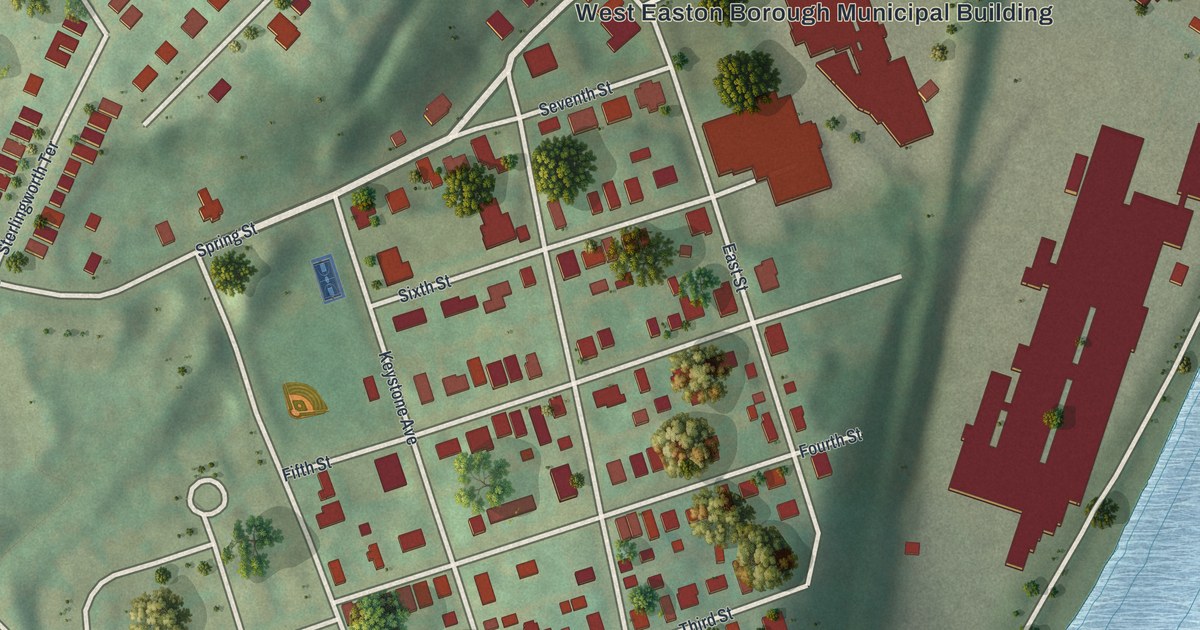 Map of West Easton, Pennsylvania in 2026