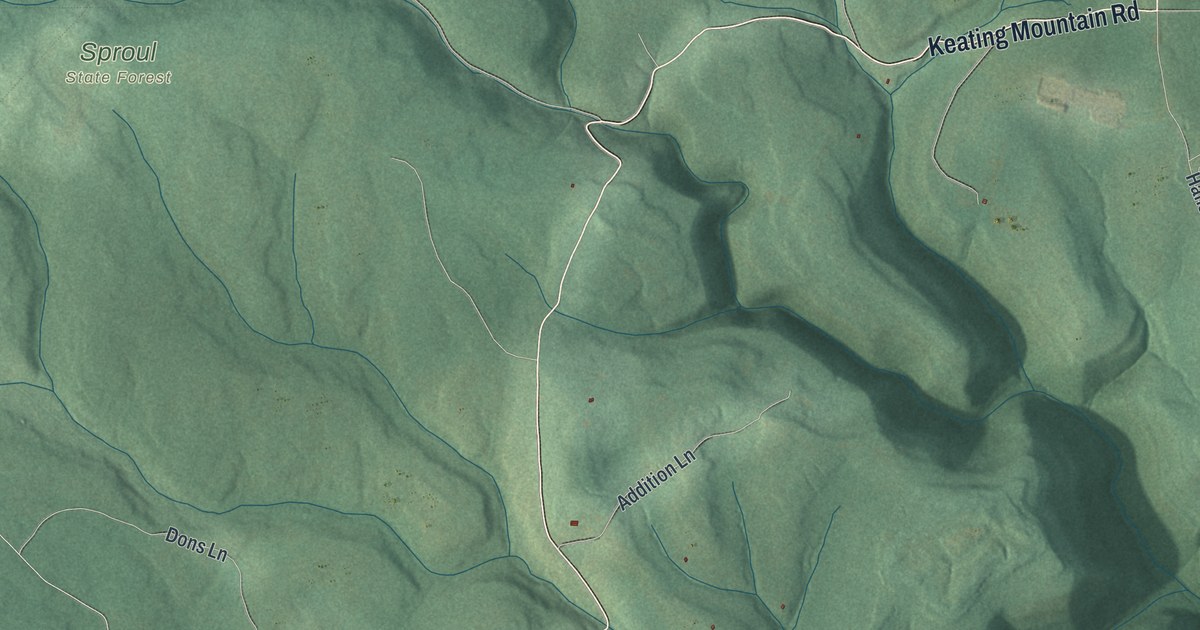 Map of West Keating, Pennsylvania in 2026