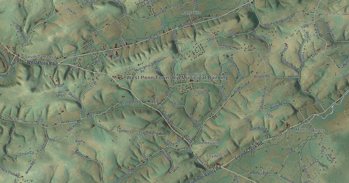 Map of West Penn, Pennsylvania in 2026
