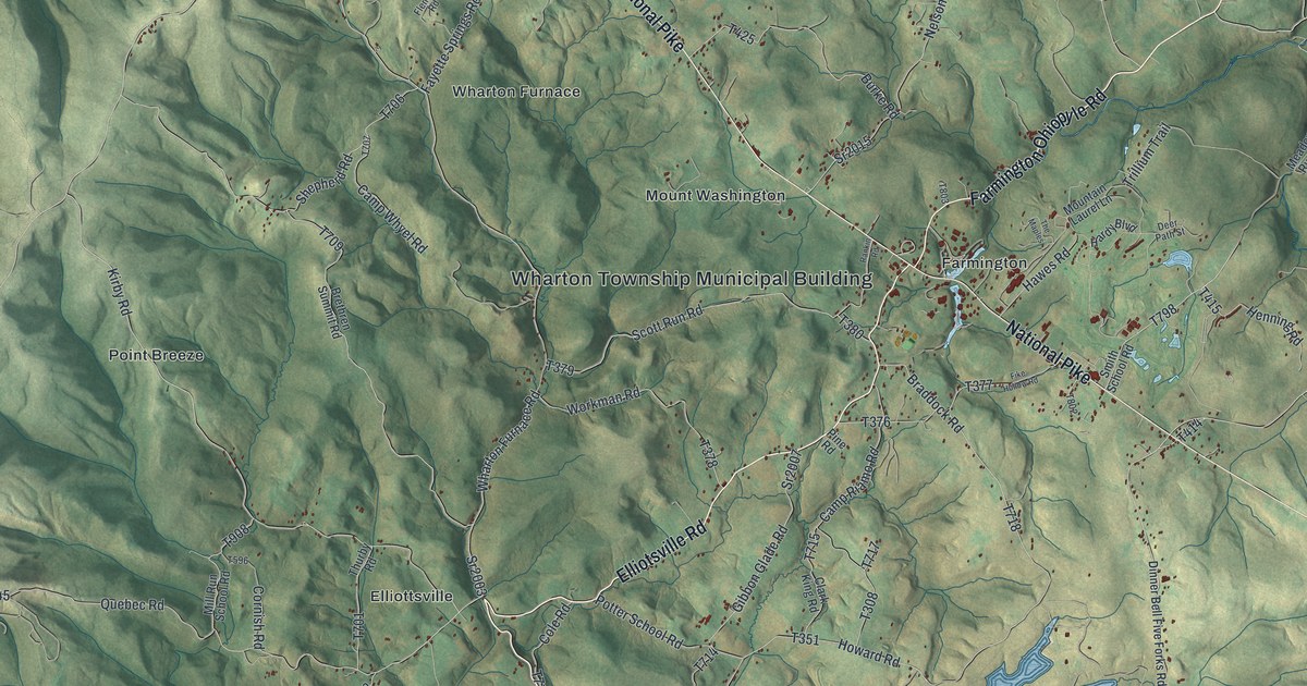 Map of Wharton, Fayette County, Pennsylvania in 2026