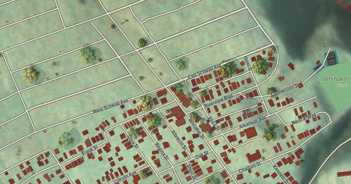 Map of Whitaker, Pennsylvania in 2026