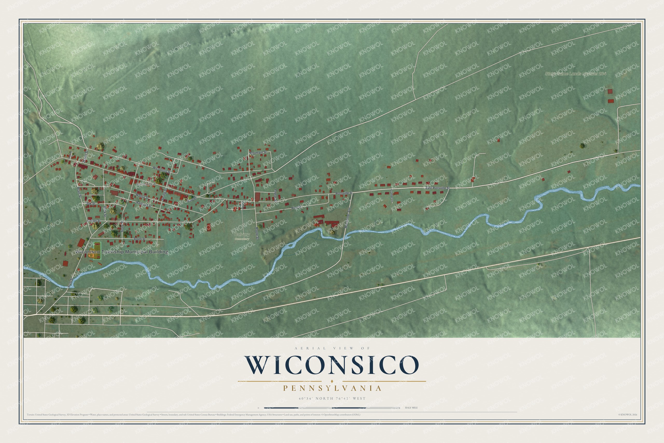 Watermarked full-map preview of Wiconsico, Pennsylvania