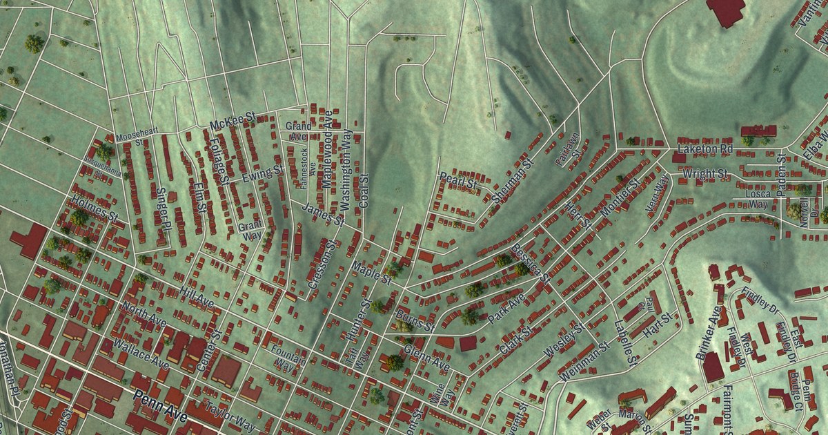 Map of Wilkinsburg, Pennsylvania in 2026