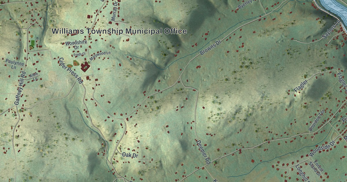 Map of Williams, Northampton County, Pennsylvania in 2026