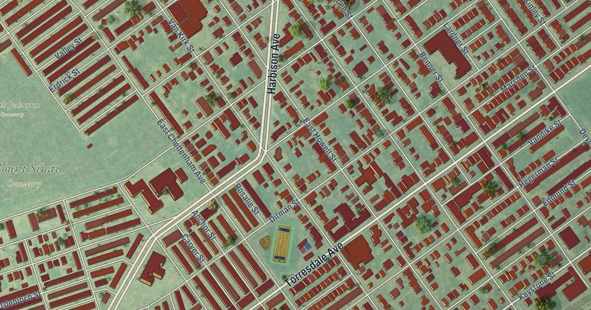 Detailed Map of Wissinoming, Pennsylvania