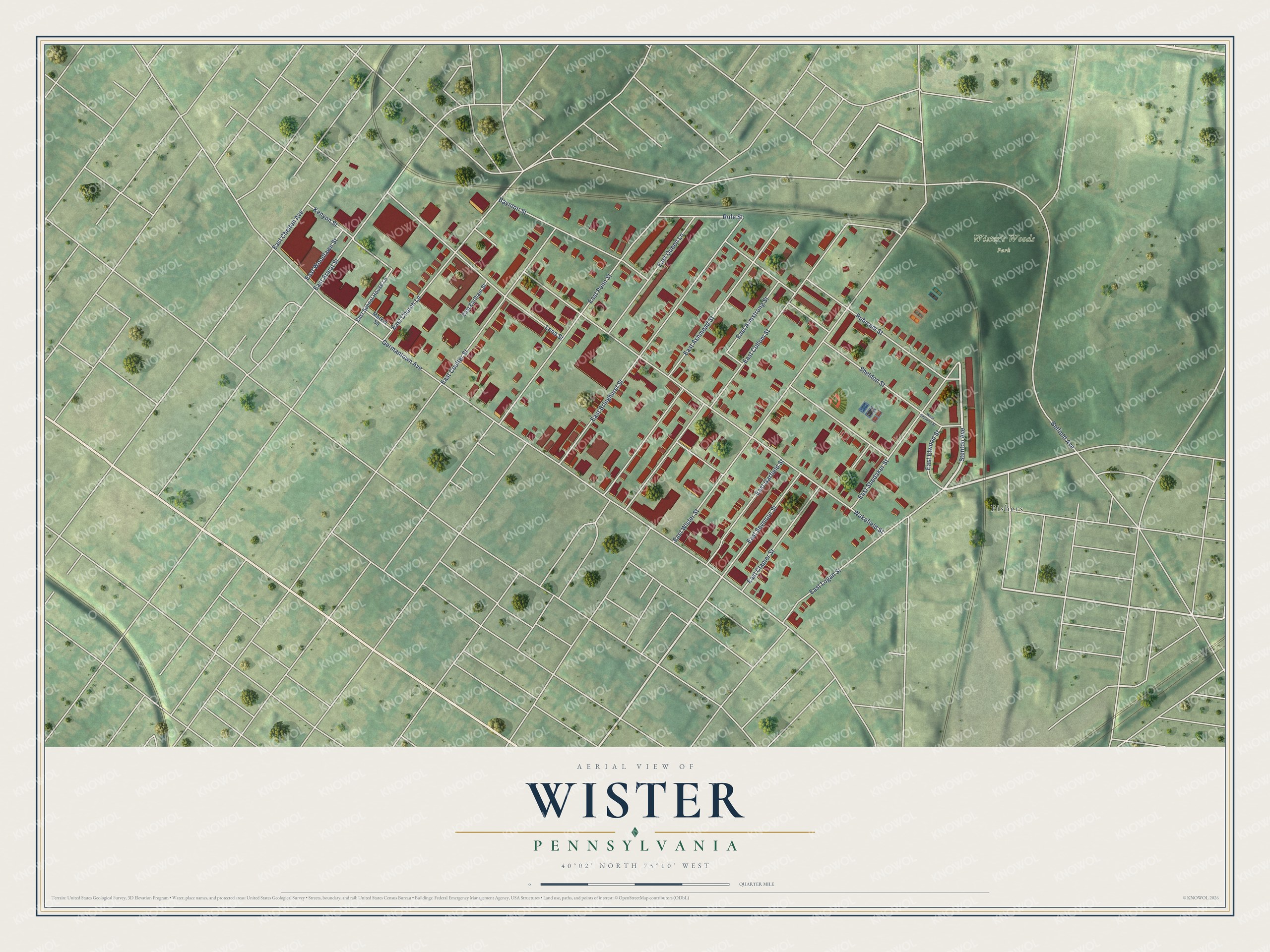 Watermarked full-map preview of Wister, Pennsylvania