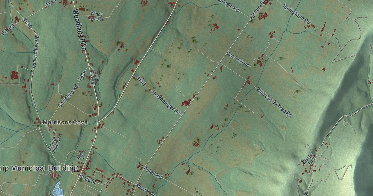 Map of Woodbury Township, Bedford County, Pennsylvania in 2026