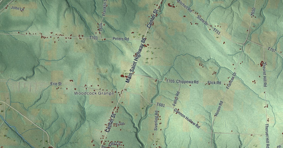 Map of Woodcock Township, Pennsylvania in 2026