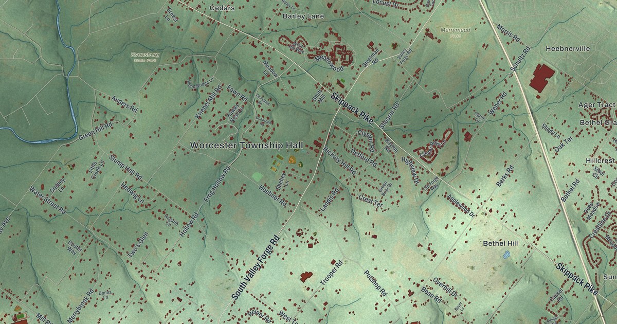 Map of Worcester, Pennsylvania in 2026