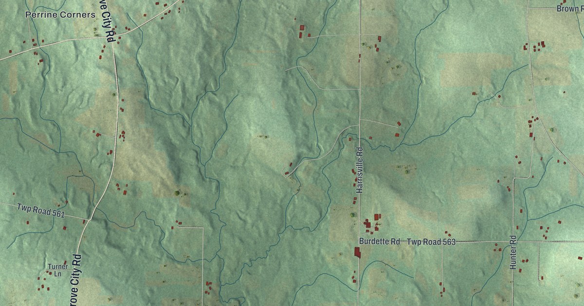 Map of Worth, Mercer County, Pennsylvania in 2026