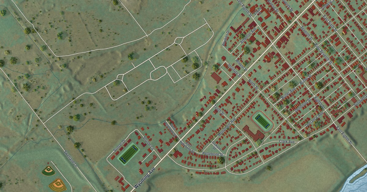 Map of Wyoming, Pennsylvania in 2026