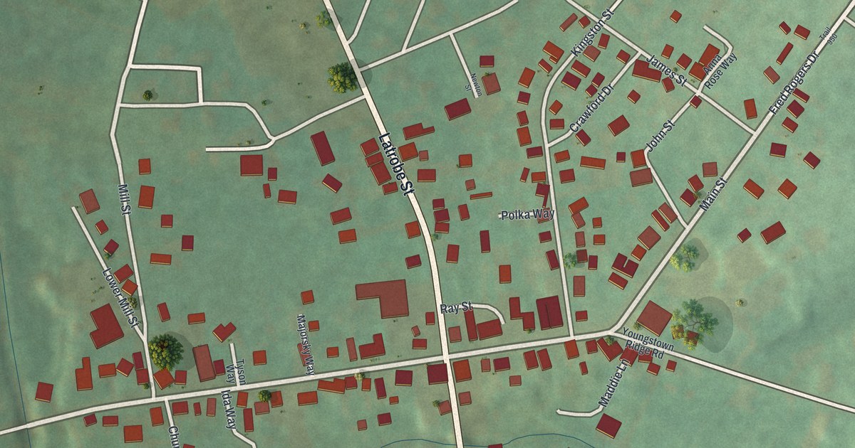 Map of Youngstown, Pennsylvania in 2026