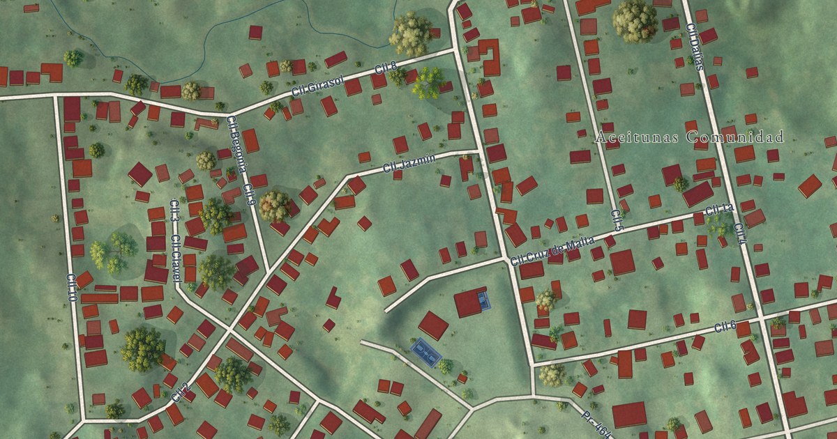 Detailed Map of Aceitunas, Puerto Rico