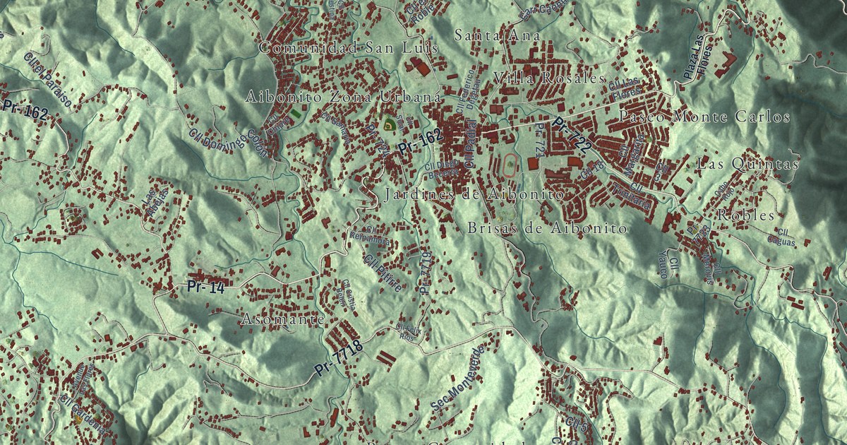 Map of Aibonito, Puerto Rico in 2026
