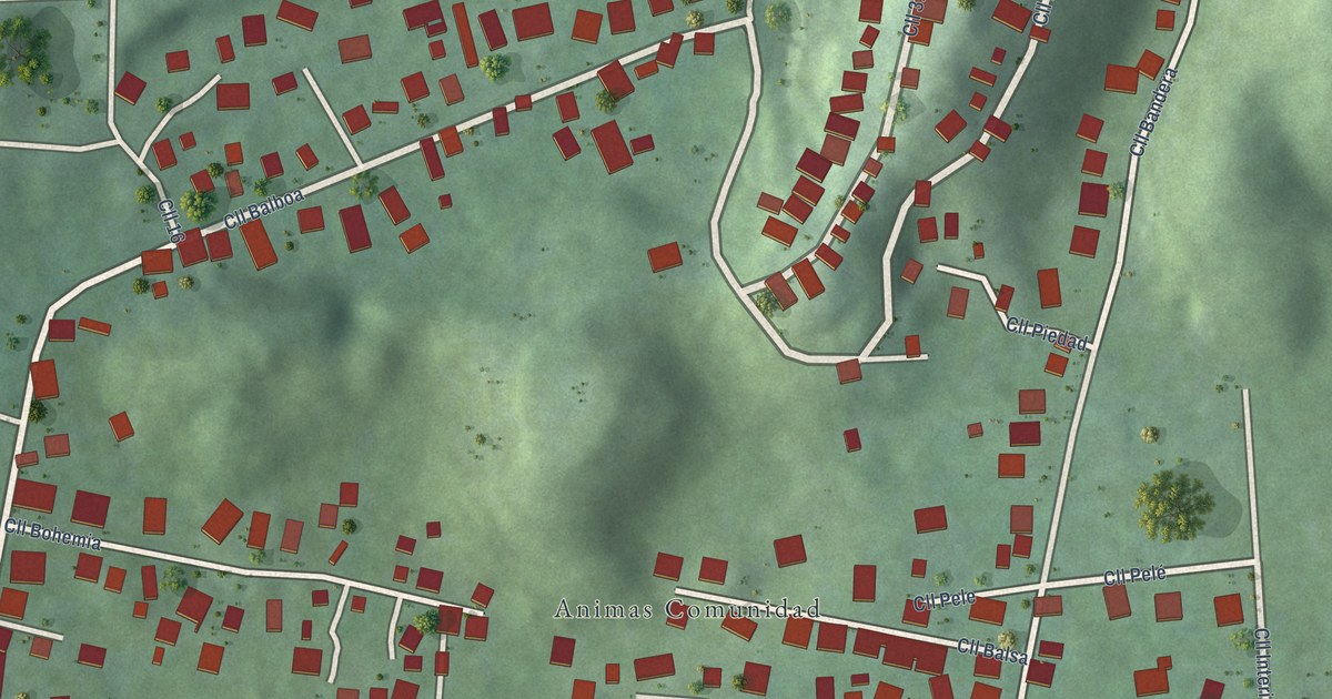 Detailed Map of Animas, Puerto Rico