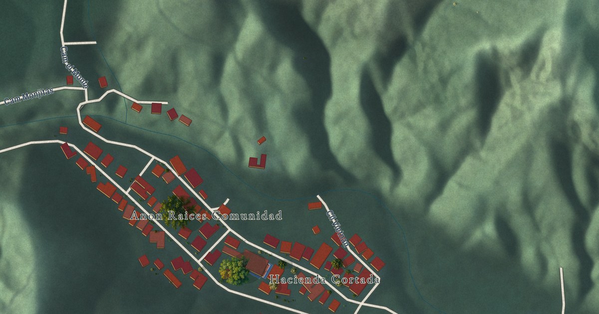 Detailed Map of Anon Raices, Puerto Rico