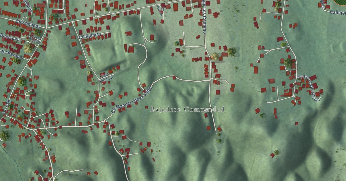 Detailed Map of Bajadero, Puerto Rico