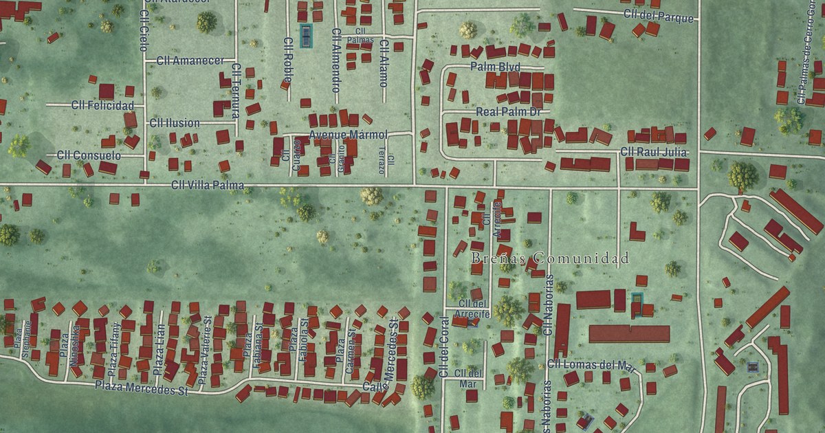 Detailed Map of Breñas, Puerto Rico