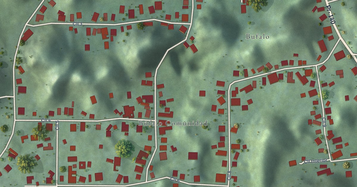 Detailed Map of Búfalo, Puerto Rico