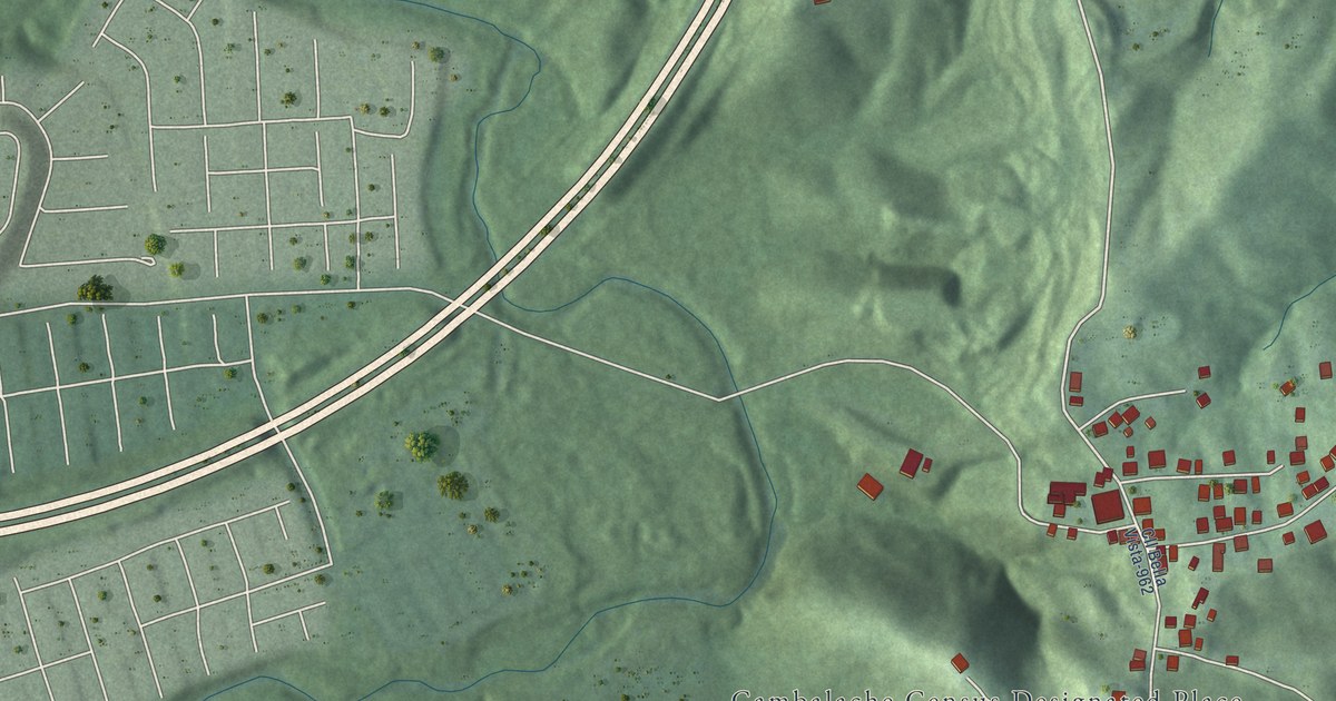 Detailed Map of Cambalache, Puerto Rico