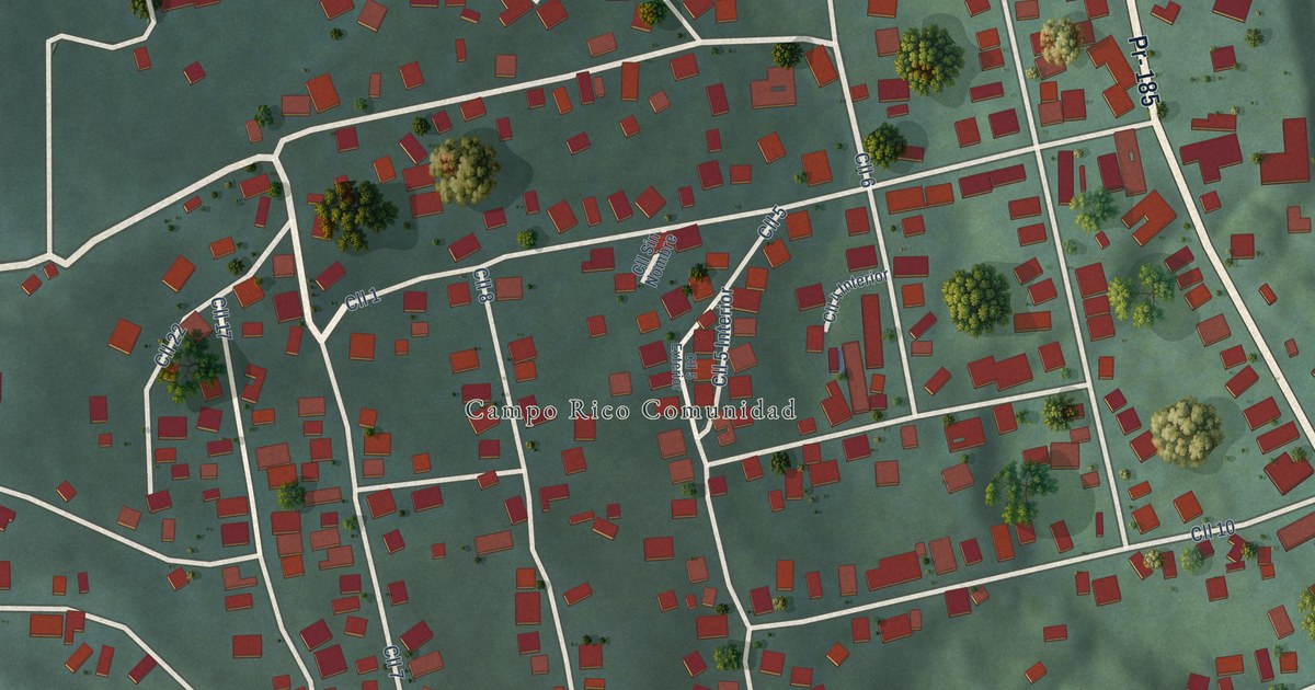 Detailed Map of Campo Rico, Puerto Rico