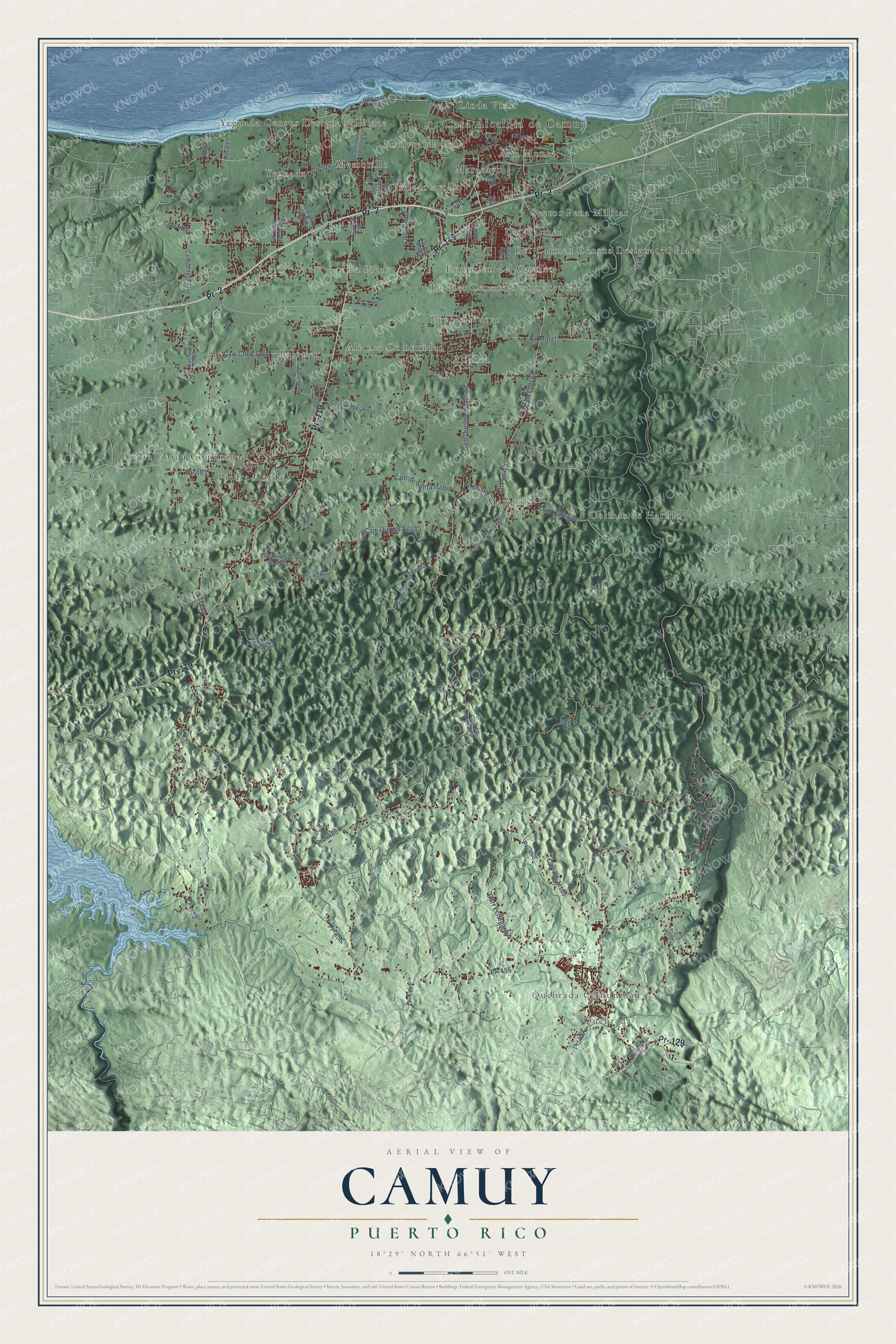 Watermarked full-map preview of Camuy, Puerto Rico