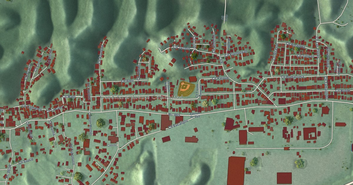 Detailed Map of Candelaria Arenas, Puerto Rico