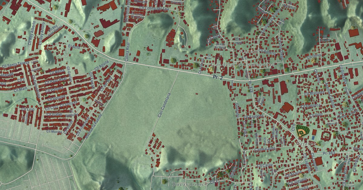 Detailed Map of Candelaria, Puerto Rico