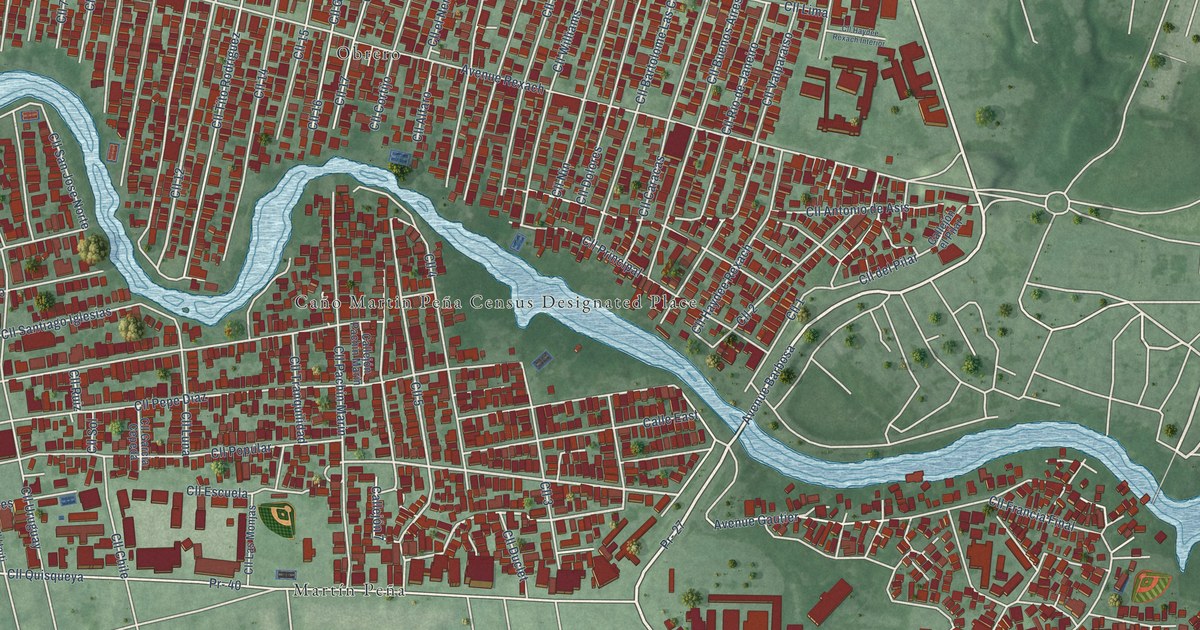 Detailed Map of Caño Martin Peña, Puerto Rico