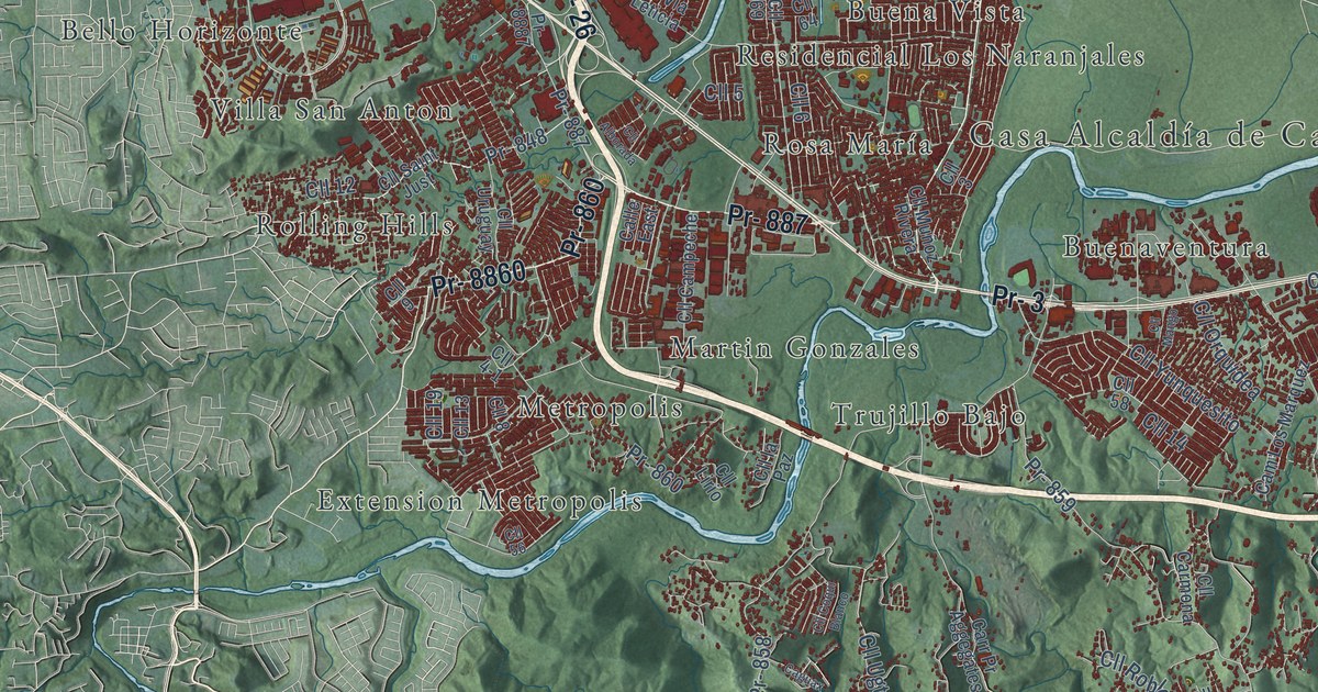 Map of Carolina, Puerto Rico in 2026