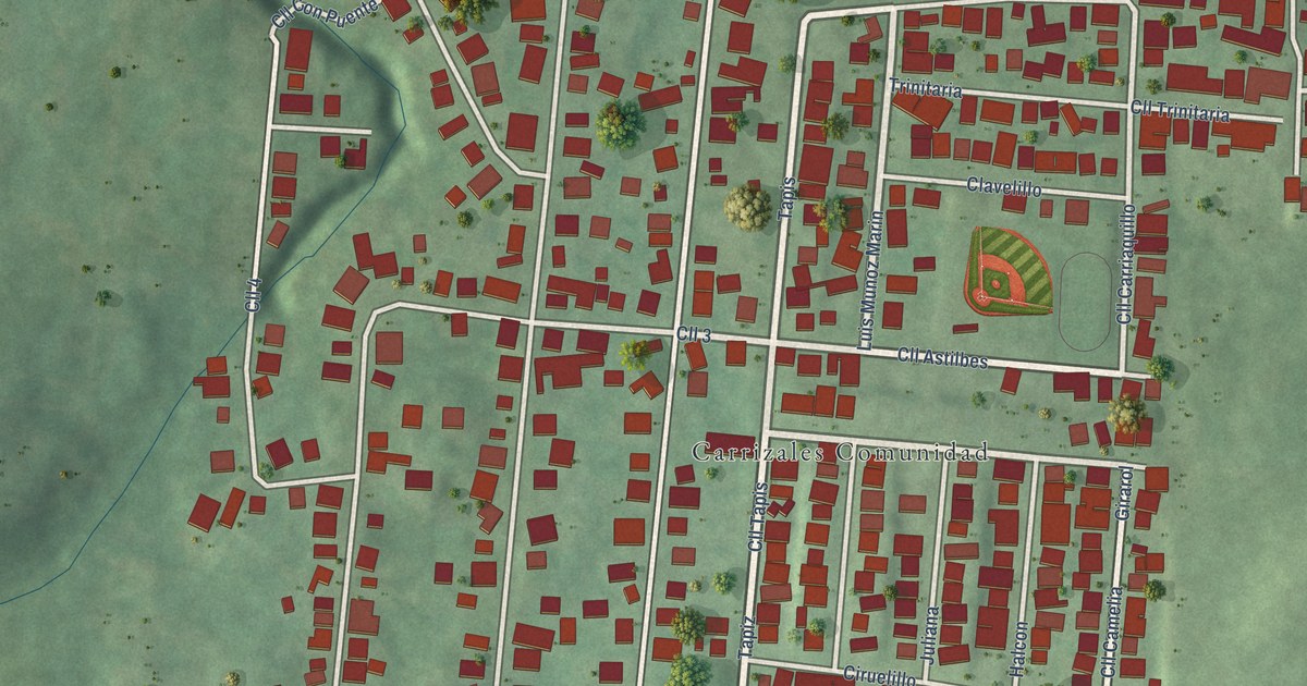 Detailed Map of Carrizales, Puerto Rico