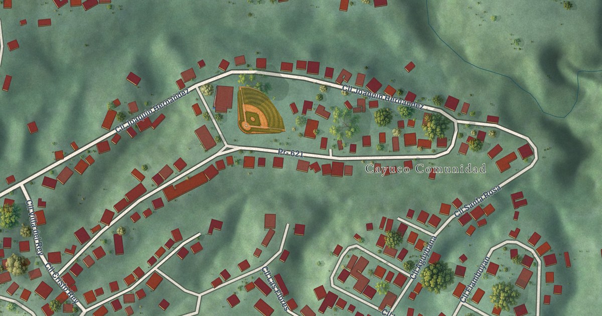 Detailed Map of Cayuco, Puerto Rico