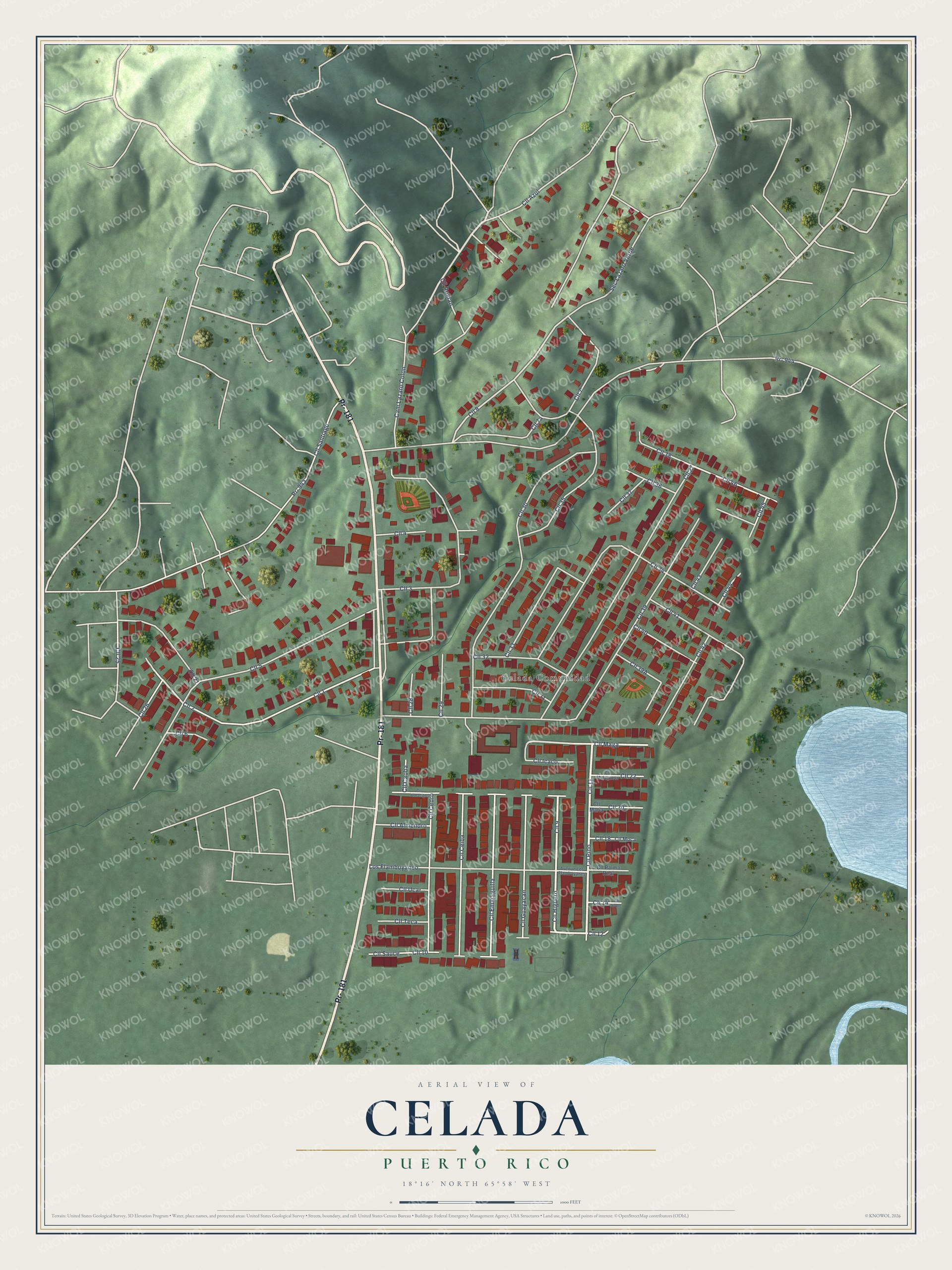 Watermarked full-map preview of Celada, Puerto Rico