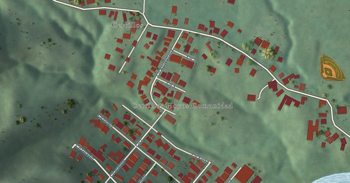 Detailed Map of Cerrillos Hoyos, Puerto Rico
