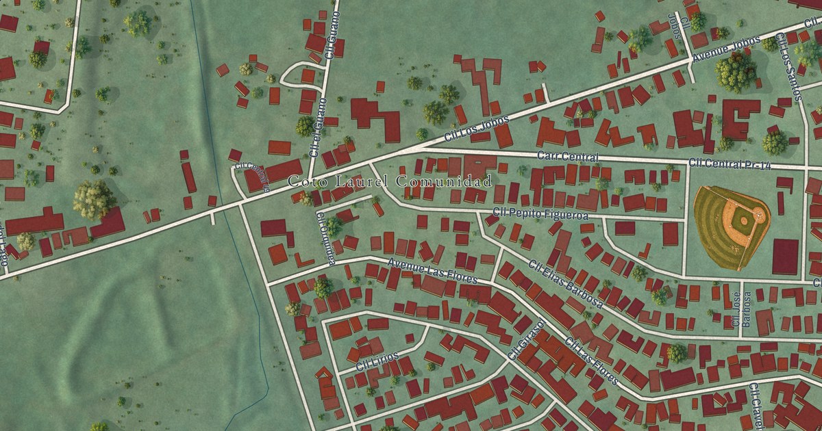 Detailed Map of Coto Laurel, Puerto Rico