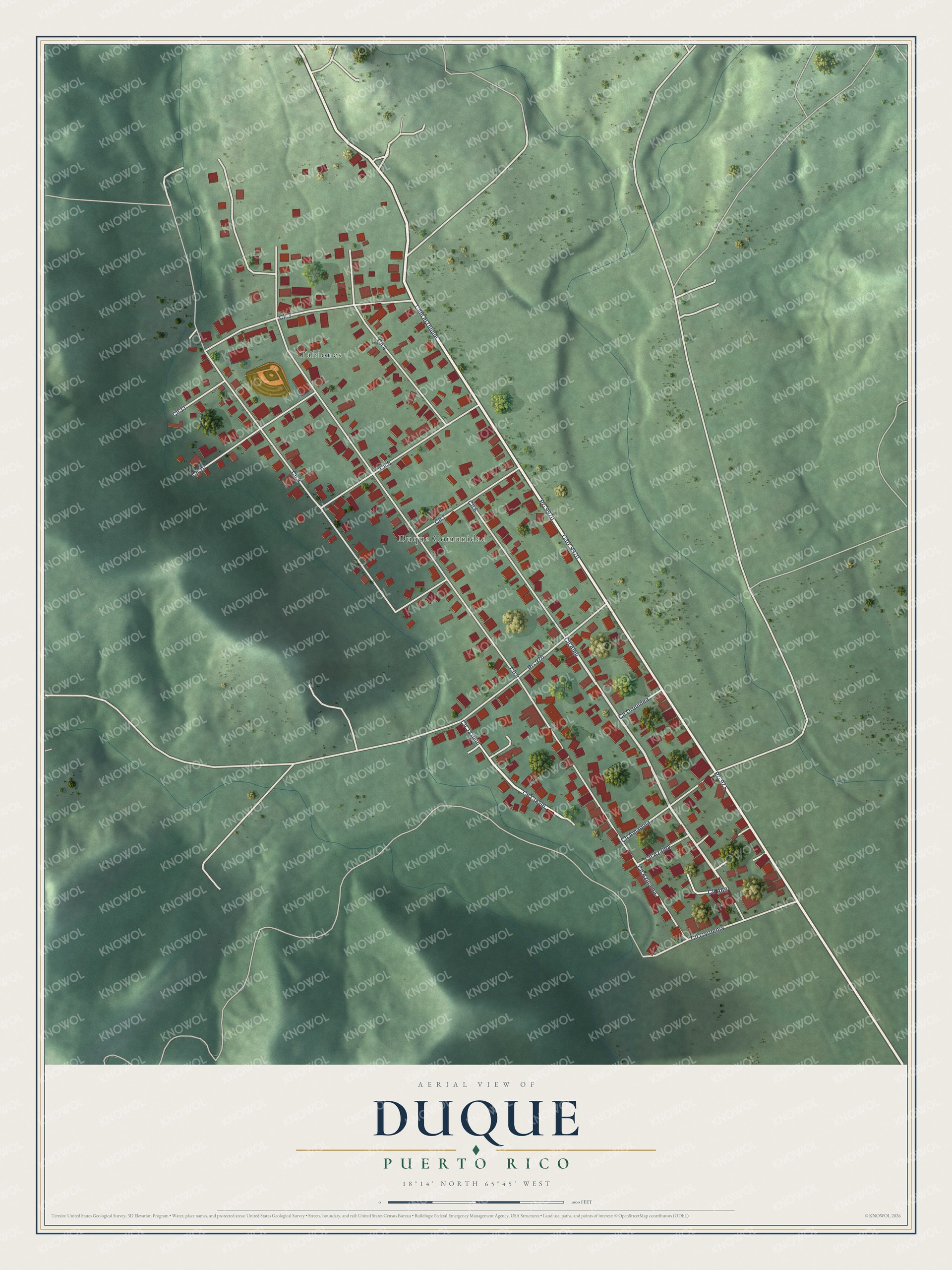 Watermarked full-map preview of Duque, Puerto Rico