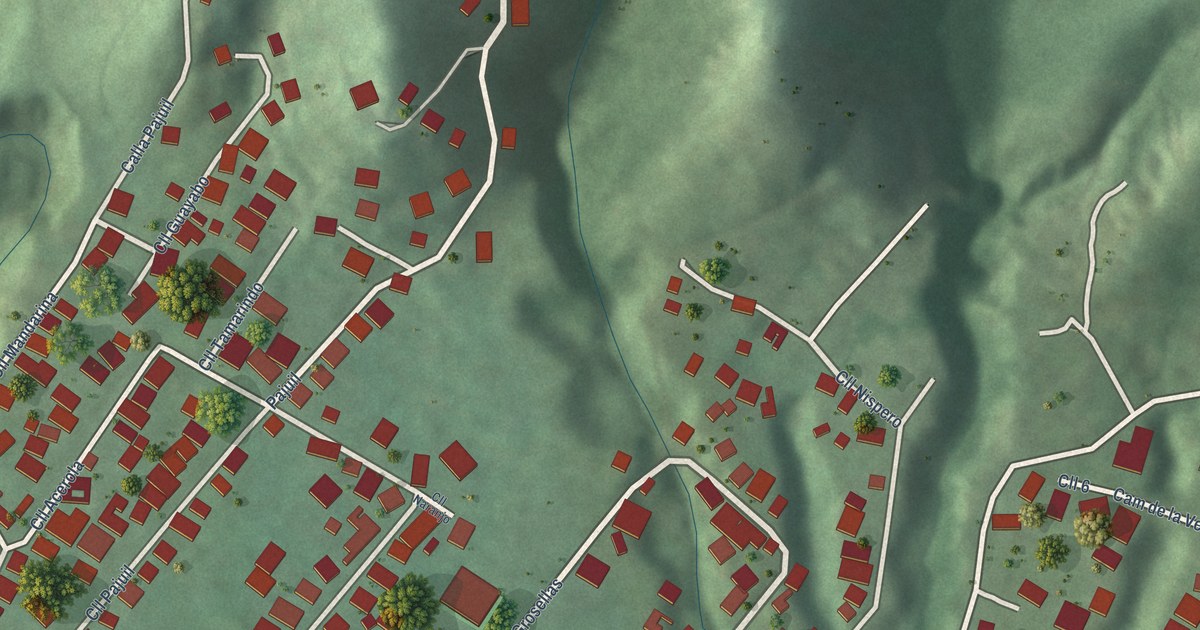 Detailed Map of El Mangó, Puerto Rico