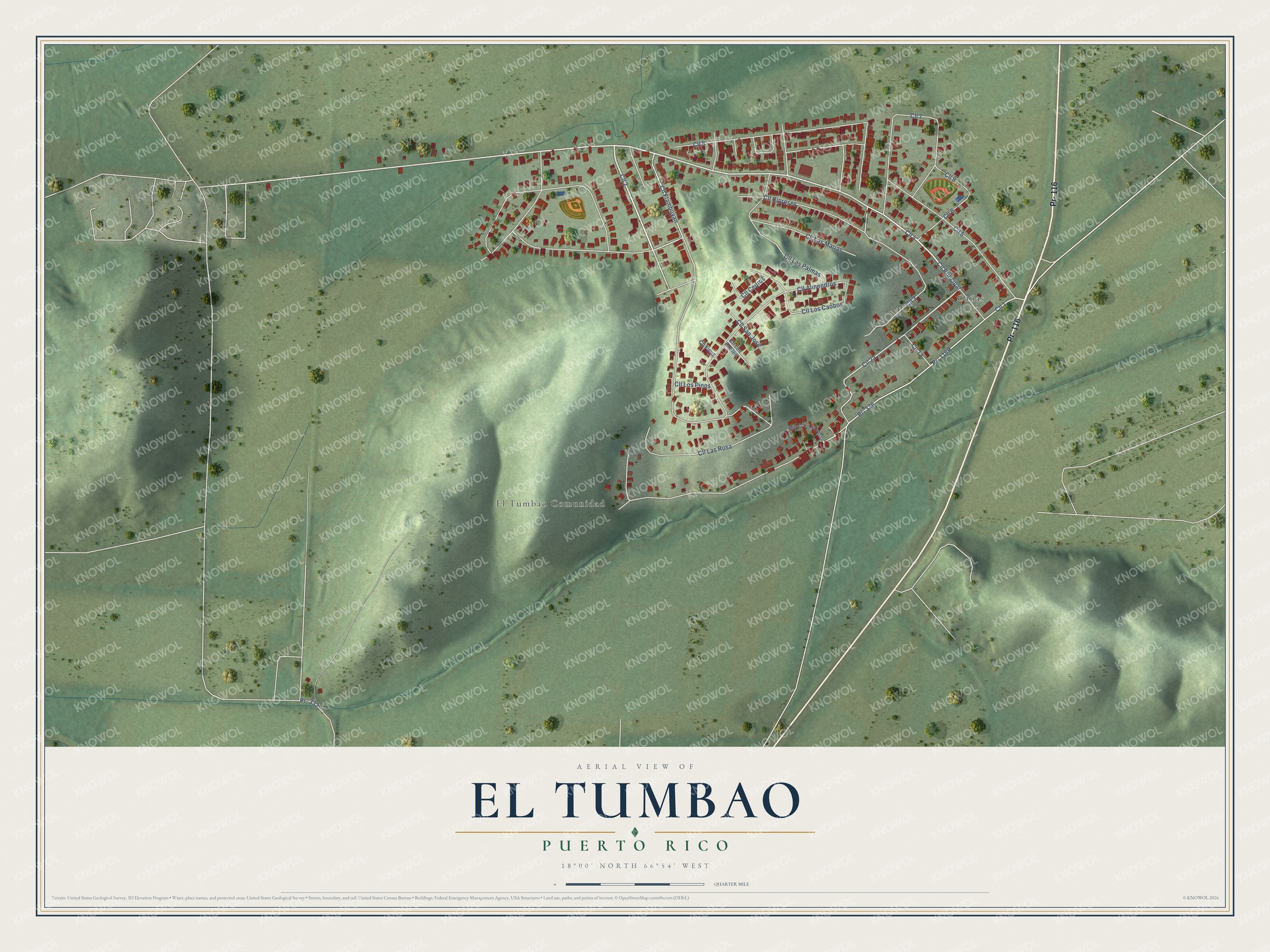 Watermarked full-map preview of El Tumbao, Puerto Rico