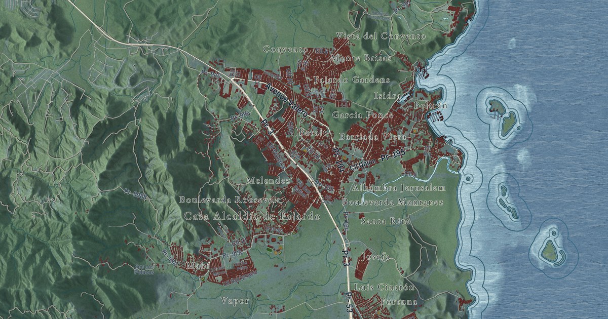 Map of Fajardo, Puerto Rico in 2026