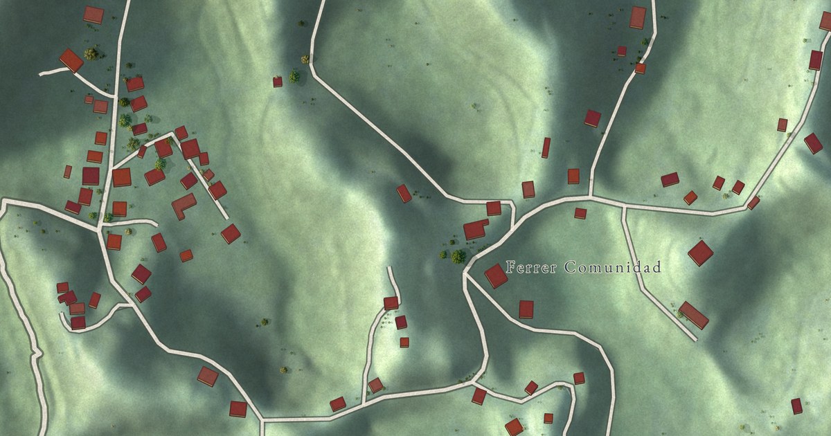 Detailed Map of Ferrer, Puerto Rico