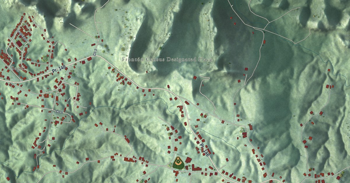 Detailed Map of Frontón, Puerto Rico