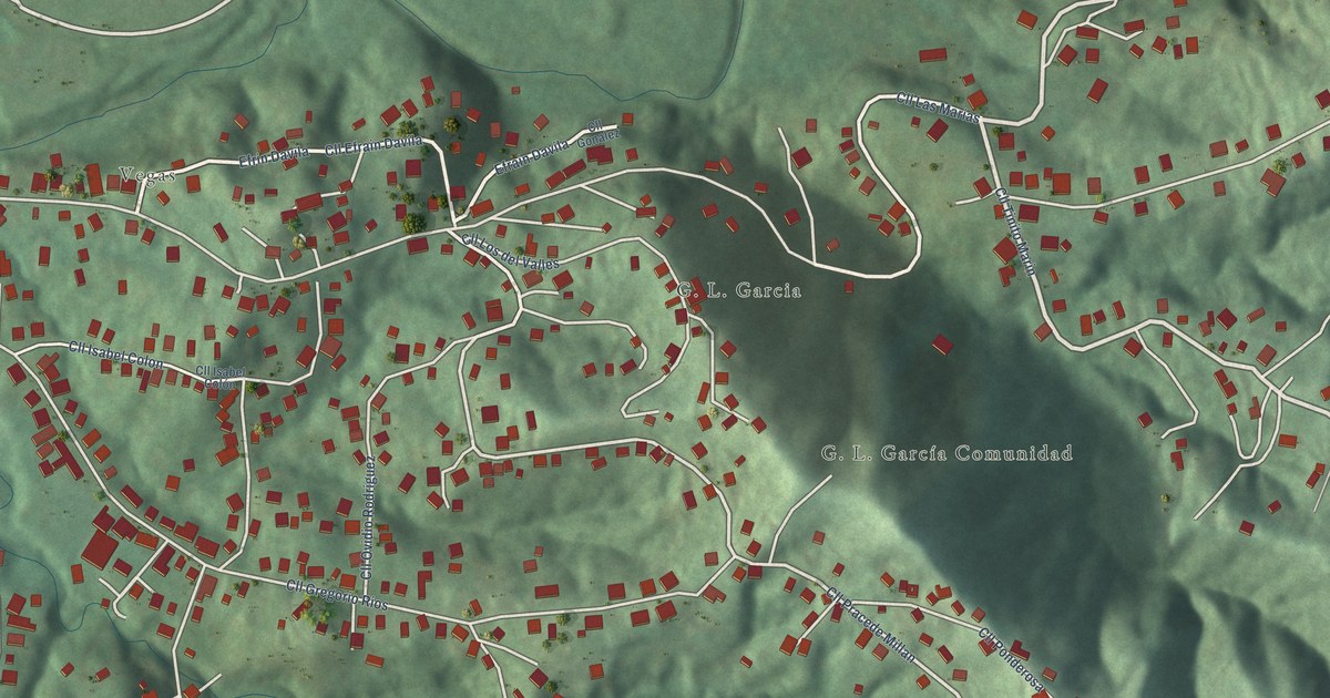 Detailed Map of G. L. García, Puerto Rico