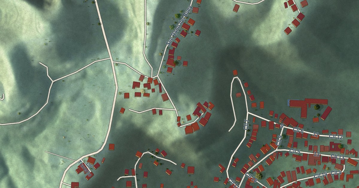 Detailed Map of Galateo, Puerto Rico