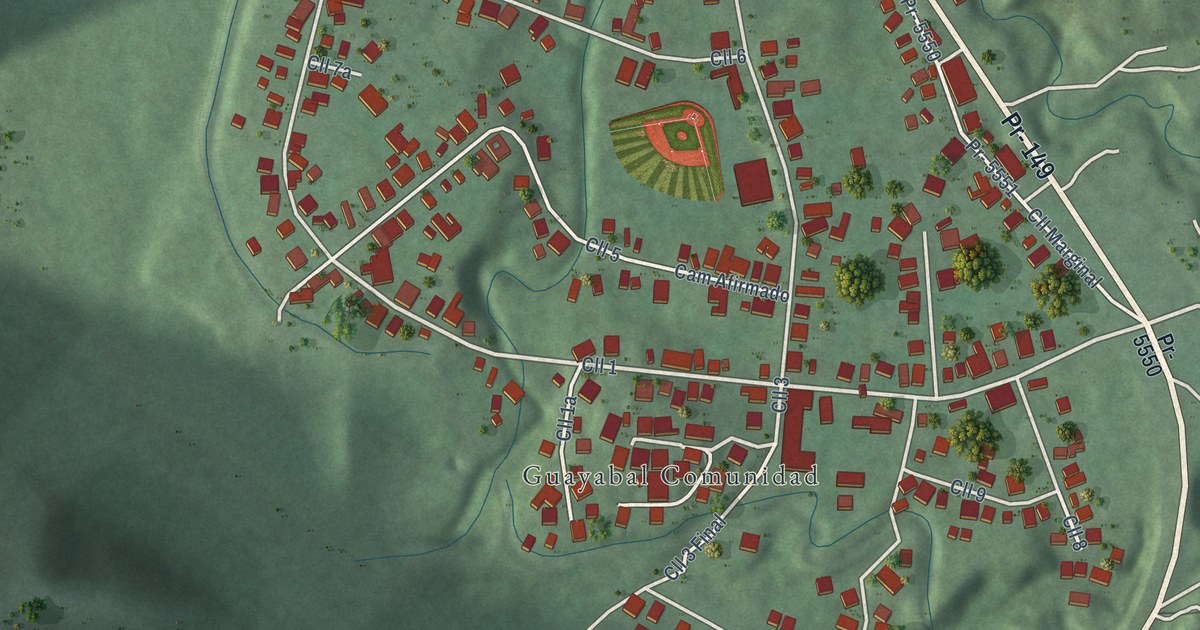 Detailed Map of Guayabal, Puerto Rico