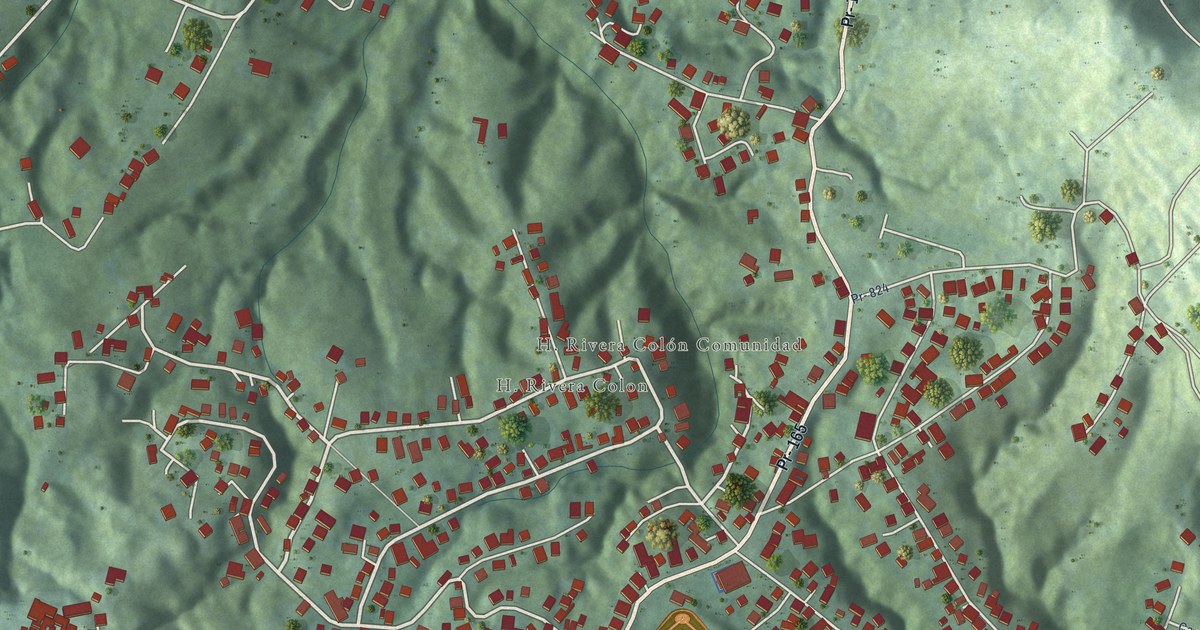 Detailed Map of H. Rivera Colón, Puerto Rico