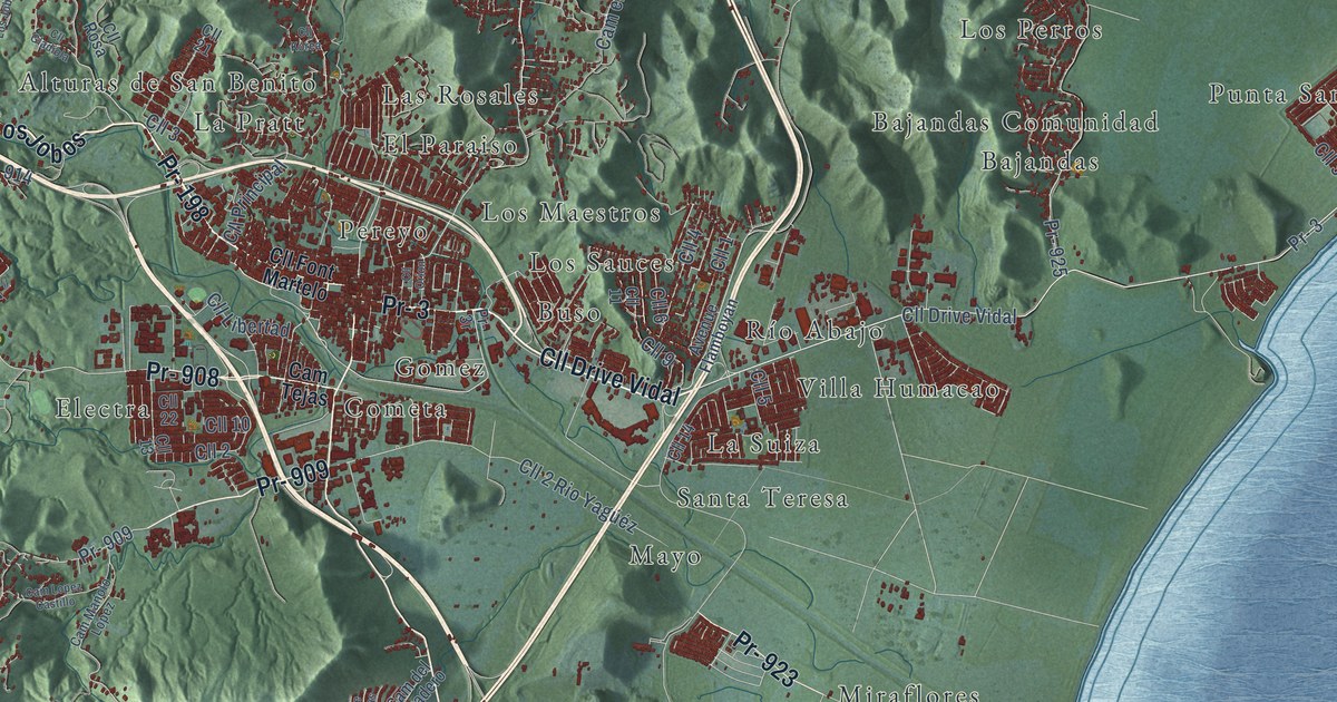 Map of Humacao, Puerto Rico in 2026
