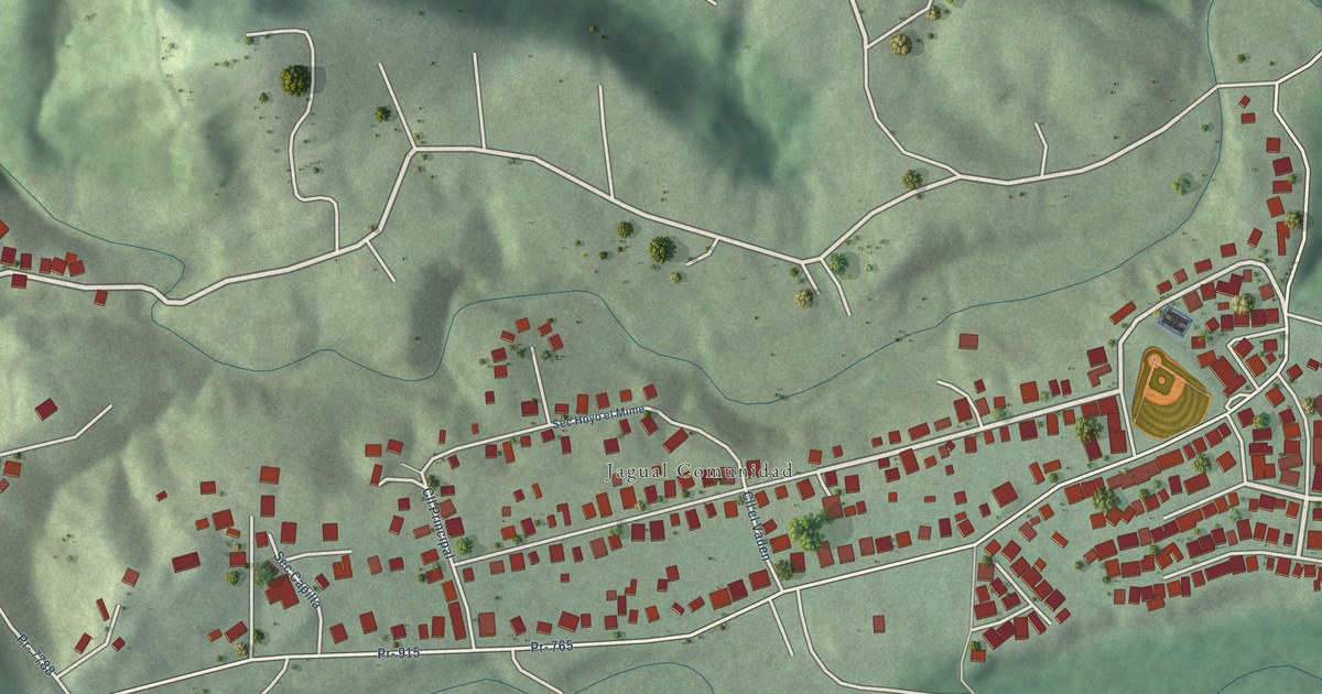 Detailed Map of Jagual, Puerto Rico