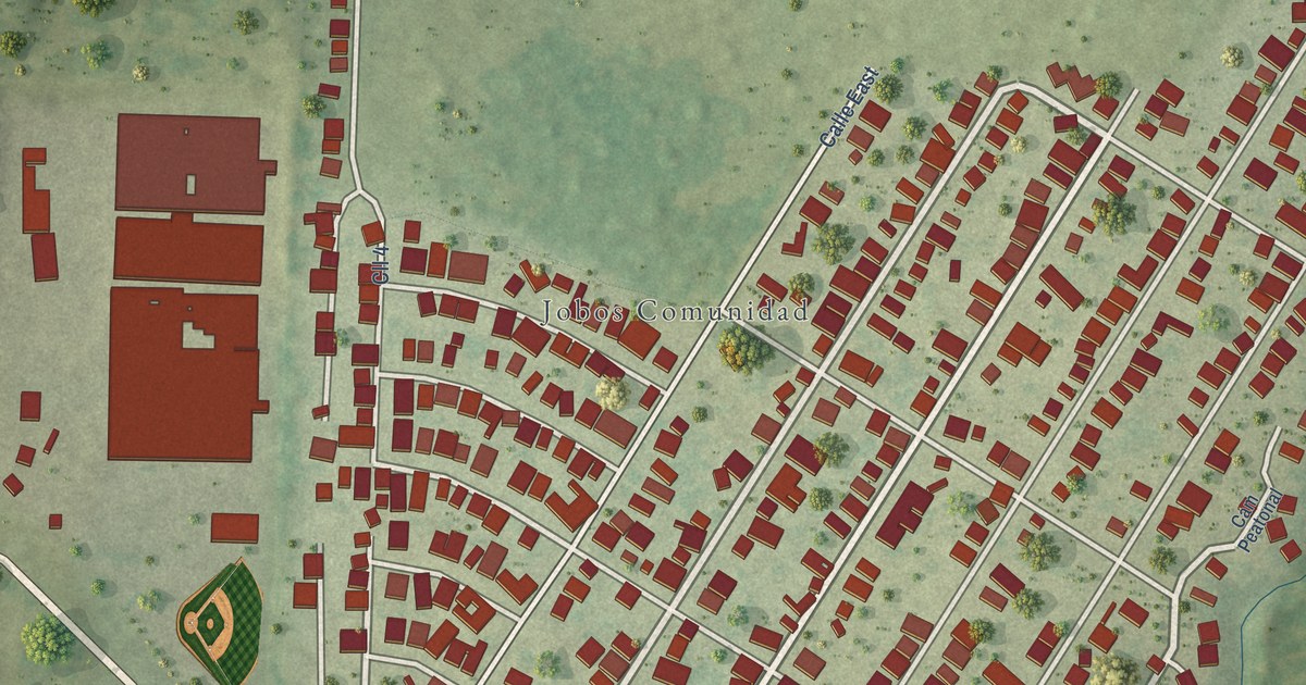 Detailed Map of Jobos, Puerto Rico