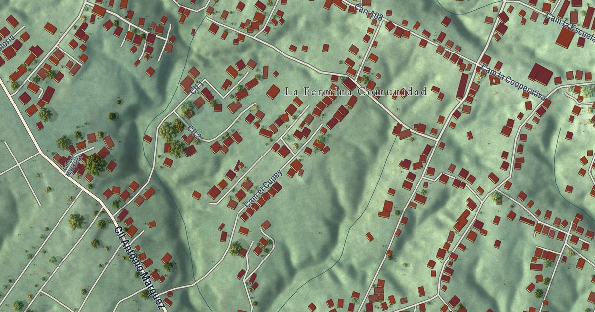 Detailed Map of La Fermina, Puerto Rico